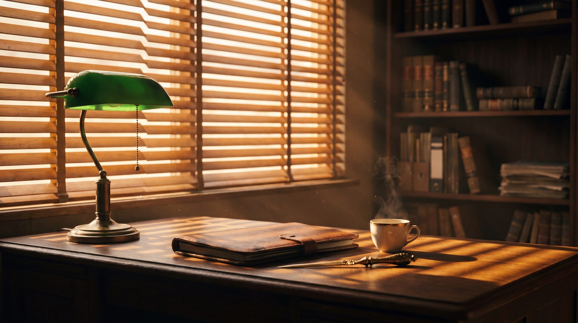 Solo attorney at a desk drafting a motion late at night, laptop open with legal research